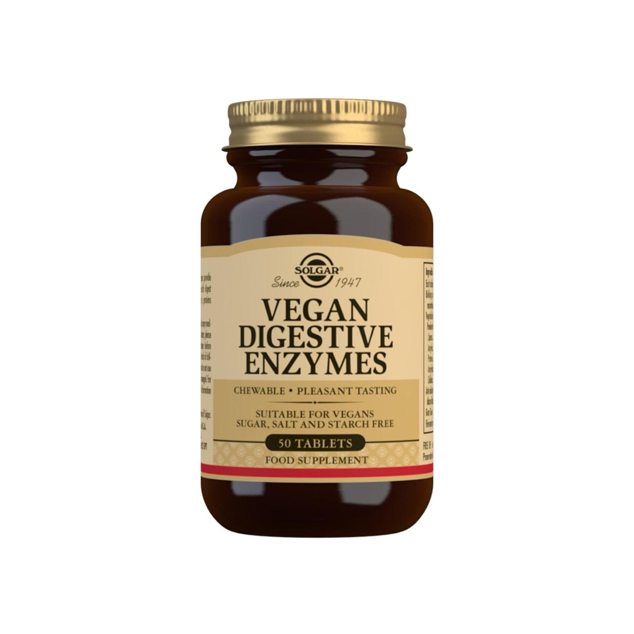 Solgar Vegan Digestive Enzymes Supplement Tablets 