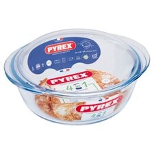 Pyrex Glass Round Casserole With Lid 2.2L