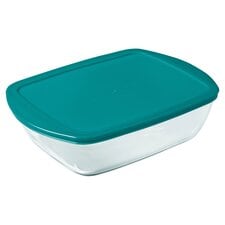 Pyrex Cook & store Peacock Blue Rectangle Storage Dish 1.2L