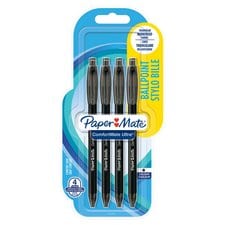 Paper Mate ComfortMate Ultra Ballpoint Pens, Black, 4 Count