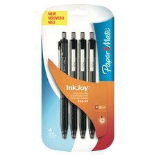 Paper Mate InkJoy 300 Ballpoint Pens, Black, 4 Count