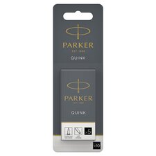 Parker Fountain Pen Refills, Long Black Cartridges, 10 Count