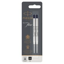 Parker Ballpoint Pen Refill, Black Quinkflow Ink, 2 Count