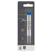 Parker Ballpoint Pen Refills, Quinkflow Blue Ink, 2 Count