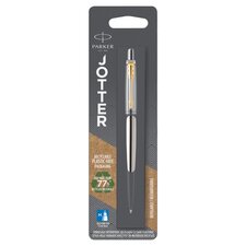 Parker Jotter Stainless Steel Gold Trim Ball Pen