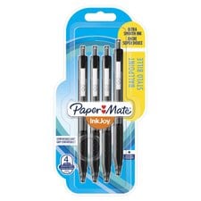 Paper Mate InkJoy 300 Ballpoint Pens, Black, 4 Count