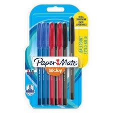 Paper Mate InkJoy 100 Ballpoint Pens, Assorted, 8 Count