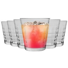 Duralex Prisme Drinking Glasses - 220ml Tumblers for Water, Juice - Clear - Pack of 6