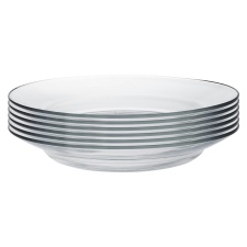 Duralex Lys Glass Soup Plates Dishes - Tempered, Heat Resistant - 230mm - Pack of 6