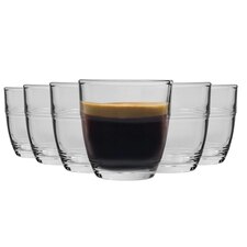 Duralex Gigogne Shot Glass Espresso Cups - 90ml Drinking Glasses - Pack of 6