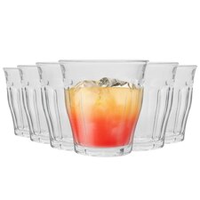 Duralex Picardie Drinking Glasses - 250ml Tumblers for Water, Juice - Clear - Pack of 6