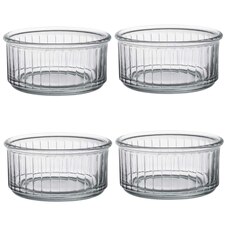 Duralex Oven Chef Glass Ramekins for Creme Brulee, Desserts - 10cm - Pack of 4