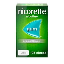 Nicorette Original 2mg Gum Nicotine 105 Pieces (Stop Smoking Aid)