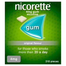 Nicorette Stop Smoking Aid 4mg Nicotine Gum - Original 210s