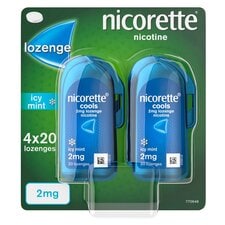 Nicorette Cools 2mg Nicotine Lozenges - Icy Mint 80s