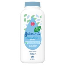 Johnson's Baby Powder Natural Cornstarch with Aloe and Vitamin E 200g