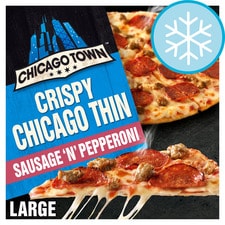 Chicago Town Crispy Thin Sausage & Pepperoni Pizza 431G