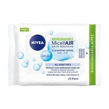 Nivea Biodegradable Micellair Cleansing Wipes 25 Pack