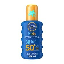 NIVEA SUN Kids Protect & Care Sun Cream SPF50+ Coloured Spray 200ml