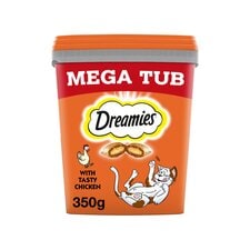 Dreamies Cat Treat Biscuits with Chicken Bulk Mega Tub 350g