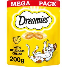 Dreamies Cat Treat Biscuits with Cheese Mega Pack 200g