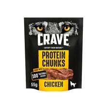 Crave Grain Free Protein Chunks Dog Treat Chicken 55g