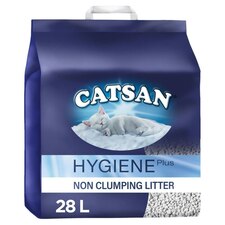 28L Catsan Hygiene Non-Clumping Odour Control Cat Litter Kitten Litter (2x14L)