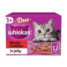 Whiskas Duo Meaty Combos Adult Cat Food Pouches in Jelly 12x85g