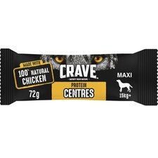 15 x 72g Crave Natural Grain Free Protein Centres Maxi Adult Dog Treats Chicken