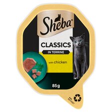 Sheba Classics Wet Cat Food Tray Chicken in Terrine 85g