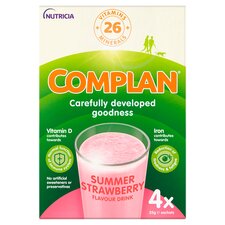 Complan Strawberry Multivitamin & Mineral Nutritional Drink Sachet 4x55g