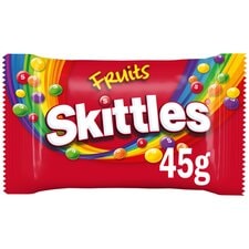 Skittles Vegan Chewy Sweets Fruit Flavoured Bag 45g