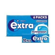 Extra Peppermint Sugarfree Chewing Gum Multipack 6x10 Pieces