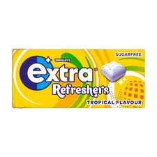 Extra Refreshers Tropical Sugarfree Chewing Gum Handy Box 7 pieces