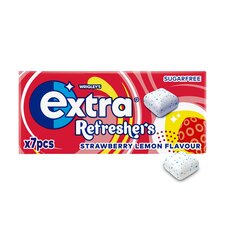 Extra Refreshers Strawberry Lemon Flavoured Gum 7 Pack 15.6G