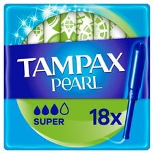 Tampax Pearl Super Tampons Applicator 18 Pack