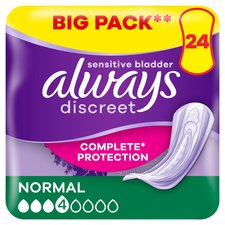 Always Discreet Normal Incontinence Pads 24 Pack