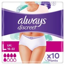 Always Discreet Normal Large Incontinence Pants 10 Pack