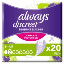 Always Discreet Small Incontinence Pads 20 Pack