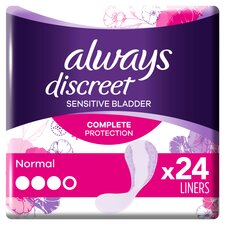 Always Discreet Normal Incontinence Liners 24 Pack