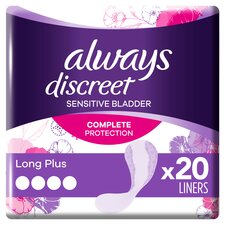 Always Discreet Incontinence Liners Plus 20 Pack