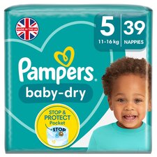 Pampers Baby Dry Size 5 Essential Pack 39 Nappies