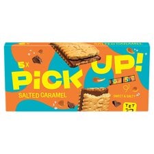 Pick Up! Salted Caramel & Milk Chocolate Biscuit Bars 5 x 28g