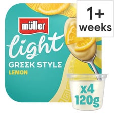 Muller Light Greek Style Lemon Yogurt 4X115g