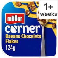 Muller Corner Banana Yogurt With Chocolate Flakes 124G