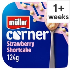 Muller Corner Strawberry Yogurt & Shortcake Balls 124G