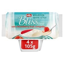 Muller Bliss Strawberry Greek Style Yogurt 4X105g