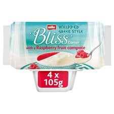 Muller Bliss Raspberry Greek Style Yogurt 4X105g