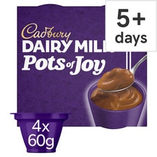 Cadbury Dairy Milk Pots Of Joy Chocolate Dessert 4X60g