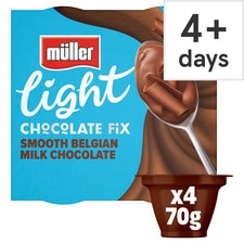 Muller Light Chocolate Fix Milk Chocolate Dessert 4X70g